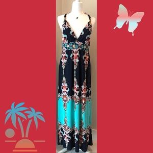 Beautiful Halter Maxi Dress Sz L